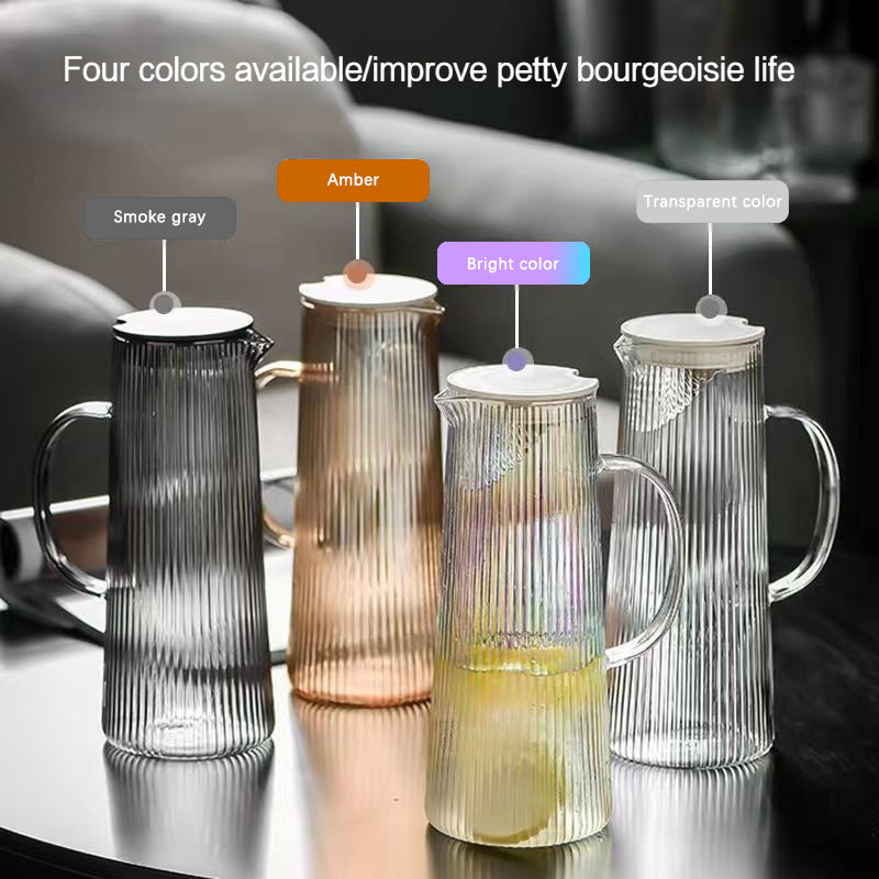 Cold Water Pot Set Japanese-Style Water Pitcher Household Cold Boiled Water Cup Set Large Capacity Jug High Temperature Resistant Teapot Cup