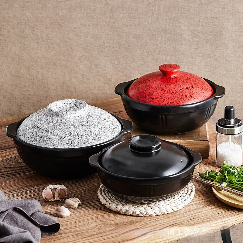 High Temperature Resistant Rice Stone Pot for Household Gas Stove, Bibimbap Pot, Soup Chinese Casseroles