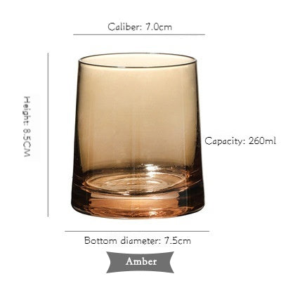Nordic Colorful Glass, Household Whiskey Glass, Heat-Resistant Water Cup Drink Cup