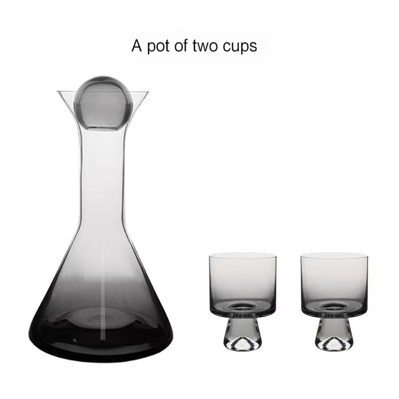 Cold Water Bottle Home Use Set, Affordable Luxury Style Good-looking Large Capacity Glass Cool Water Pot, Summer Living Room Gradient Cold Water Bottle