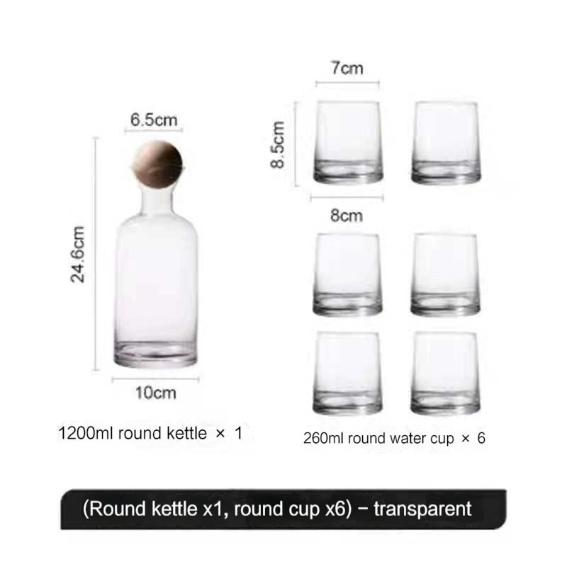 Nordic Creative Heat Resistant Glass Kettle Household Drinking Cup Set, Large Capacity Living Room Juice Cup Cool Water Pot Cold Kettle