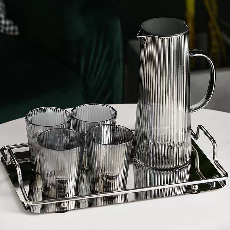 Cold Water Pot Set Japanese-Style Water Pitcher Household Cold Boiled Water Cup Set Large Capacity Jug High Temperature Resistant Teapot Cup