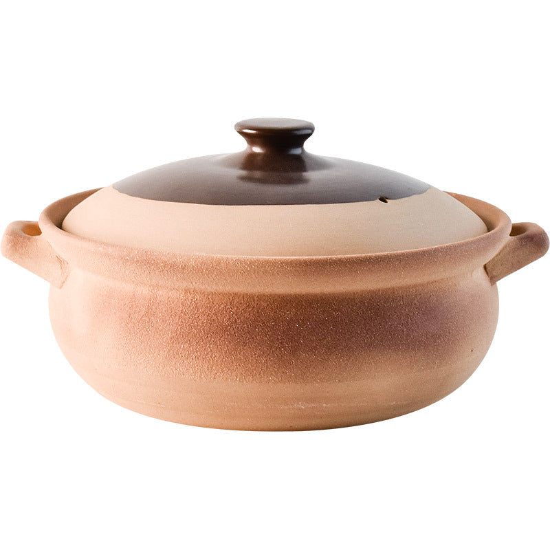 Hot Pot Household Coarse Ceramic Clay Casserole, Stew Pot, Soup Burning Gas Stove Dedicated Large Small Size Old-Fashioned Claypot Rice Chinese Casseroles