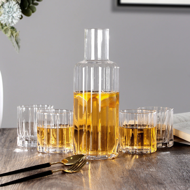 Household Glass Set Large Capacity Juice Drink Good-looking Nordic Style Creative Petals Water Pitcher