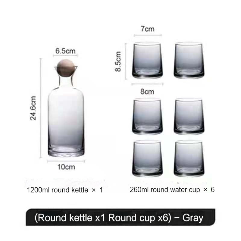 Nordic Creative Heat Resistant Glass Kettle Household Drinking Cup Set, Large Capacity Living Room Juice Cup Cool Water Pot Cold Kettle