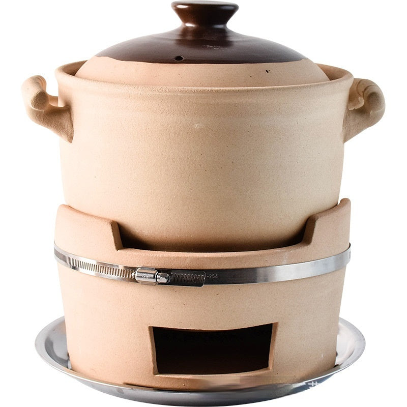 Casserole, Stew Pot, Soup Household Gas Stove Dedicated Old-Fashioned Traditional Rough Clay Clay Pot, Charcoal Stove