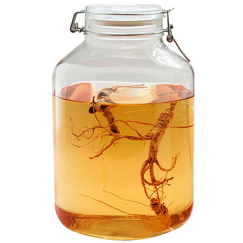 PO'MY Oli Glass Sealed Can, Wine Fermentation Jar, Green Waxberry Brewing Enzyme Fire Extinguisher Bottles, Pickled Vegetables Earthen Jar
