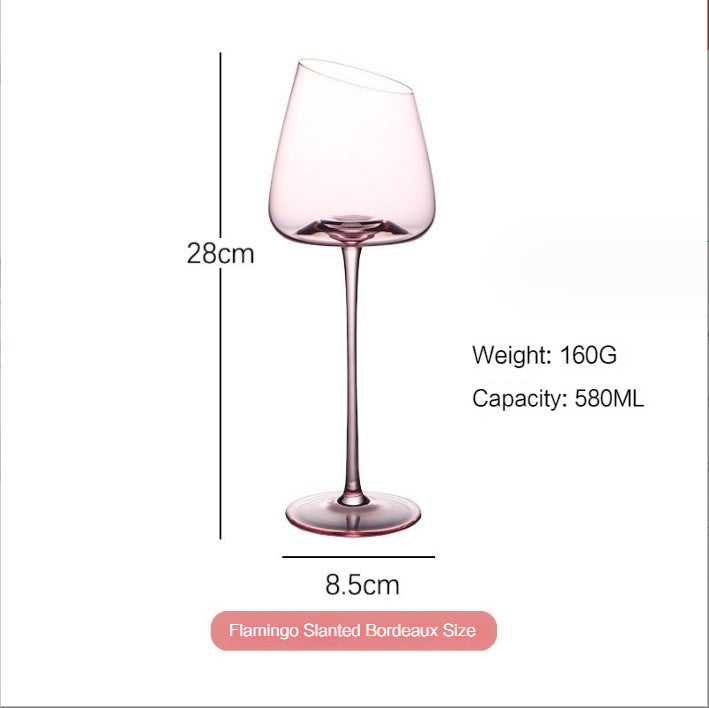 French Flamingo Red Wine Glass, Crystal Glass Goblet, Affordable Luxury Style Good-looking Wine Glass Crystal Glasses, Gift