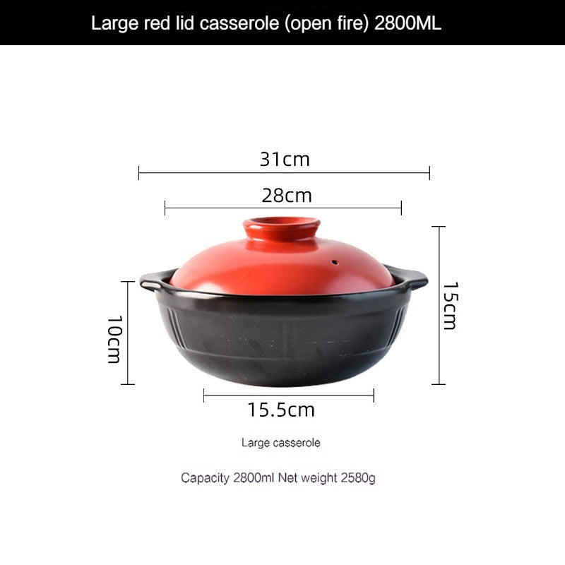 High Temperature Resistant Rice Stone Pot for Household Gas Stove, Bibimbap Pot, Soup Chinese Casseroles